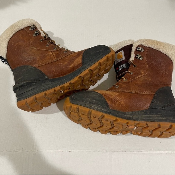 Women’s Carhartt Pellston Leather Waterproof Insulated Brown Boots Size 8 US! - Picture 11 of 12